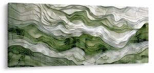 Slika - Zeleni i bijeli valovi (120x50 cm)