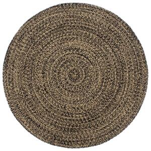 VidaXL Ručno rađeni tepih od jute crno-smeđi 180 cm