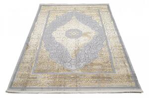 Ekskluzivni moderni sivi tepih sa zlatnim orijentalnim uzorkom Širina: 120 cm | Duljina: 170 cm