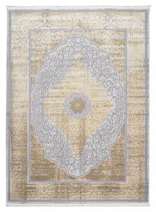 Ekskluzivni moderni sivi tepih sa zlatnim orijentalnim uzorkom Širina: 120 cm | Duljina: 170 cm