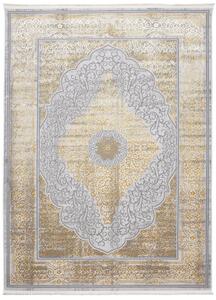 Ekskluzivni moderni sivi tepih sa zlatnim orijentalnim uzorkom Širina: 200 cm | Duljina: 300 cm