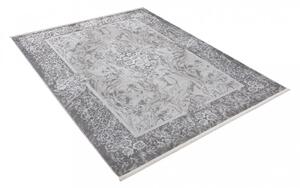 Moderni bijeli i sivi dizajn unutarnjeg tepiha s uzorkom Širina: 140 cm | Duljina: 200 cm
