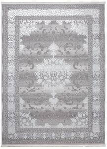Ekskluzivni bijeli i sivi dizajnerski unutarnji tepih s uzorkom Širina: 120 cm | Duljina: 170 cm