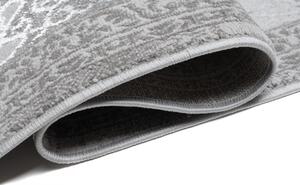 Ekskluzivni bijeli i sivi dizajnerski unutarnji tepih s uzorkom Širina: 120 cm | Duljina: 170 cm
