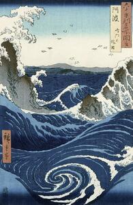 Reprodukcija View of the Naruto whirlpools at Awa,, Ando or Utagawa Hiroshige