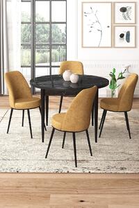 Zondo.hr Blagovaonski set Torra (crni mramor + cappuccino) (za 4 osobe). Akcija -32%. 1144580