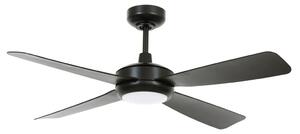 Stropni ventilator Slipstream s rasvjetom, crni, tih – Beacon Beacon Lighting, Slipstream, prigušiv, Crno, Dnevna soba, Plastika, Moderan
