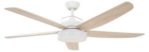Stropni ventilator s rasvjetom Louisville, bijeli, tih - Beacon Beacon Lighting, Louisville, prigušiv, Drvo, Dnevna soba, Drvo