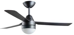 Stropni ventilator Megara s rasvjetom, titanski, 122 cm, tih - Beacon Beacon Lighting, Megara, Sivo, Dnevna soba, Plastika, Moderan