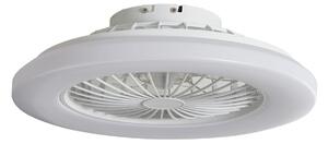 Vedin LED stropni ventilator, Ø 49 cm, bijeli, CCT - Lindby Lindby, Vedin, prigušiv, Bijela, Dnevna soba, Plastika, Moderan