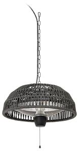 Calenza viseći radijator, crni, Ø 50 cm, 1.500 W, aluminij - Lucande Lucande, Calenza, Crno, Metal, Moderan