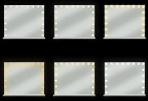 Soulima LED kozmetičko ogledalo 80x62 cm – Hollywood ogledalo s 18 LED žarulja, 3 boje svjetla i podešavanjem jačine