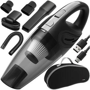 XTROBB 26203 - bežični ručni auto usisavač – USB-C, 2600 mAh, HEPA filter, set nastavaka