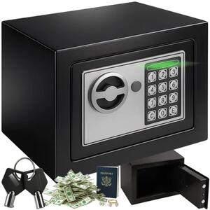 Ruhhy 26101- kućni sef s elektroničkom bravom – digitalni sef za novac i dokumente, crni