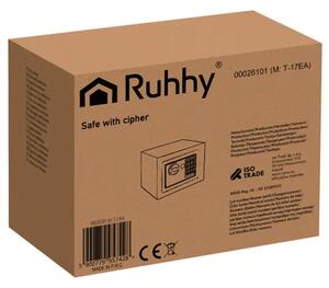 Ruhhy 26101- kućni sef s elektroničkom bravom – digitalni sef za novac i dokumente, crni