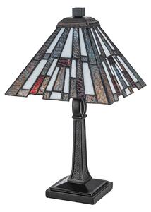 Stolne Lampa QUOIZEL, Inglenook, Bronca / stari mesing, Dnevna soba, Metal, Tiffany