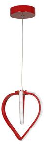 Crvena metalna LED viseća svjetiljka ø 22 cm Sevinc – Squid Lighting