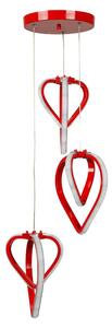 Crvena metalna LED viseća svjetiljka ø 20 cm Sevinc – Squid Lighting