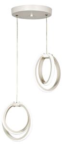 Bijela metalna LED viseća svjetiljka ø 20 cm Sezen – Squid Lighting