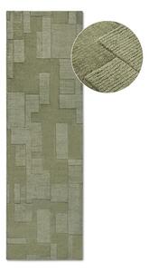 Zelena ručno rađena vunenia staza 80x250 cm Wilhelmine – Villeroy&Boch