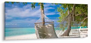 Slika - Viseća mreža na plaži (120x50 cm)
