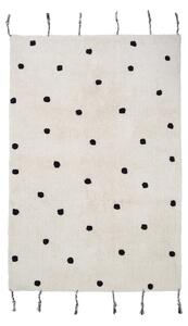 Crni/krem periv/ručno rađen pamučan tepih 100x150 cm Nümi Black – Nattiot