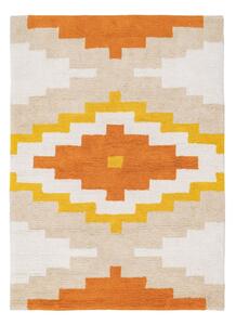 Narančasti periv pamučan tepih 100x135 cm Azteca – Ixia