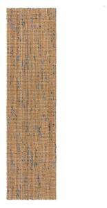 Plava/u prirodnoj boji ručno rađena jutena staza 60x300 cm Jute Boucle Blue – Flair Rugs