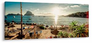 Slika - Plaža s ljudima (120x50 cm)