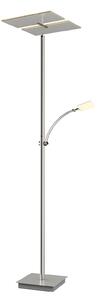 Podne Lampa Lucande, Parthena, prigušiv, Sivo, Dnevna soba, Metal, Moderan