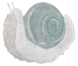 Mentol zeleni/svijetlo sivi periv/ručno rađen pamučan dječji tepih 100x120 cm Snail – Lorena Canals