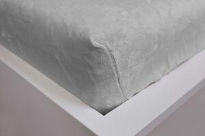Siva plahta s gumom od mikropliša 180x200 cm – Jerry Fabrics