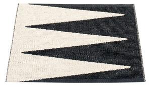 Crno-bijeli unutarnji i vanjski tepih 70x60 cm Vivi Black – Pappelina