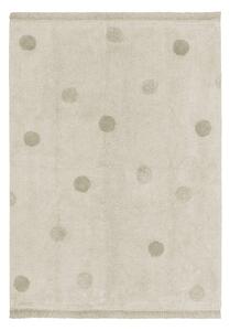 Kaki zeleni/krem periv/ručno rađen pamučan dječji tepih 120x160 cm Hippy Dots Olive – Lorena Canals