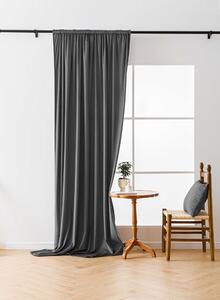 Siva zatemnjujuća zavjesa VELVET 140x250 cm Sistem za vješanje: Metalni prstenovi