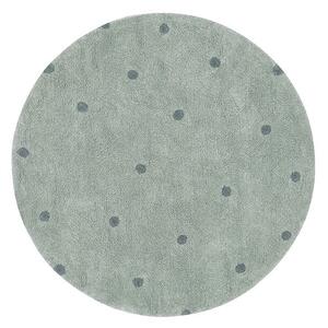 Svijetlo zeleni periv/ručno rađen pamučan dječji tepih ø140 cm Round Dot Blue Sage – Lorena Canals