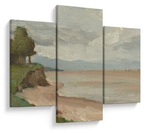 Slika - Jean-Baptiste-Camille Corot, Beach Near Etretat, reprodukcije (90x60 cm)
