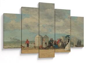 Slika - Eugène Boudin, Beach Scene, reprodukcije (150x105 cm)