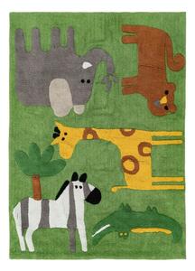 Zeleni periv pamučan dječji tepih 120x160 cm Animals – Ixia