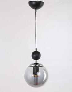 Crna/siva viseća svjetiljka sa staklenim sjenilom ø 15 cm Marble – Squid Lighting