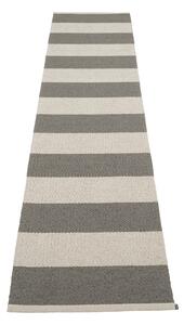 Antracitno siva/krem unutarnja i vanjska staza 70x300 cm Bob Charcoal Linen – Pappelina