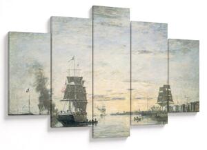 Slika - Eugène Boudin, Entrance to the Harbor, Le Havre, reprodukcije (150x105 cm)