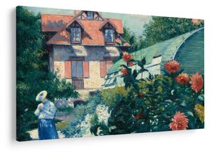 Slika - Gustave Caillebotte, Dahlias, Garden at Petit Gennevilliers, reprodukcije (90x60 cm)