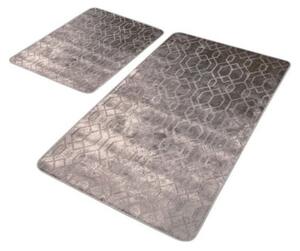 Sive od samta kupaonske prostirke u setu 2 kom 60x100 cm – Mila Home