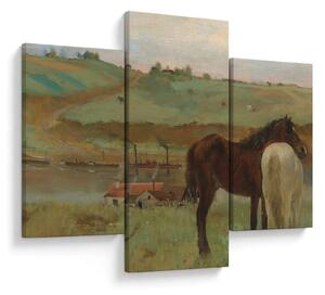 Slika - Edgar Degas, Horses in a Meadow, reprodukcije (90x60 cm)