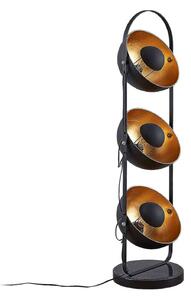 Podne Lampa Lindby, Muriel, Crno, Dnevna soba, Metal, Moderan
