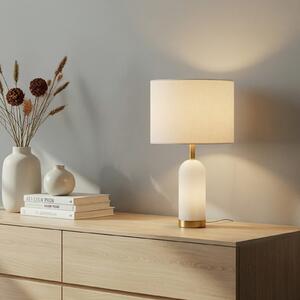 Stolne Lampa Lindby, Alabaster, Bijela, Dnevna soba, Tkanina / tekstil, Skandinavski