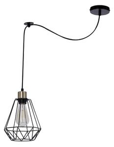 Crna metalna viseća lampa 100x19 cm Primo - Candellux Lighting