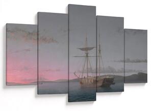 Slika - Fitz Henry Lane, Lumber Schooners at Evening on Penobscot Bay, reprodukcije (150x105 cm)