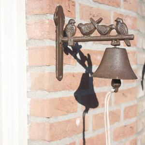 Zidno zvono od lijevanog željeza s ukrasnim pticama Esschert Design